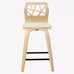 Hot Kirklands Home Cream Golia Swivel Counter Stools, Set of 2 Ivory