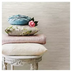 Outlet Kirklands Home Cream Grassweave Peel and Stick Wallpaper