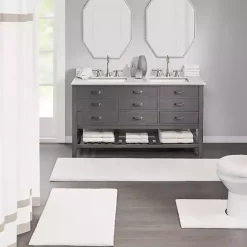 Online Kirklands Home Cream High Pile Marshmallow Bath Mat, 40 in. Ivory