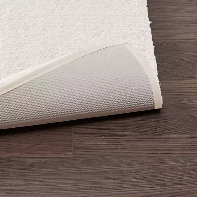 Online Kirklands Home Cream High Pile Marshmallow Bath Mat, 40 in. Ivory