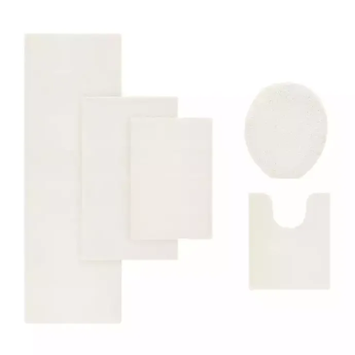 Online Kirklands Home Cream High Pile Marshmallow Bath Mat, 40 in. Ivory