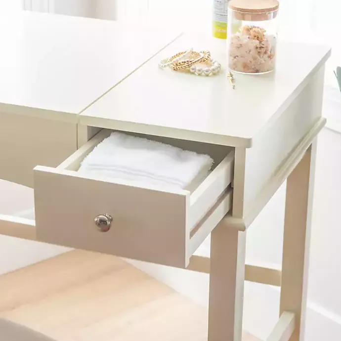 Hot Kirklands Home Cream Jennifer Flip-Top 2-pc. Vanity Set White