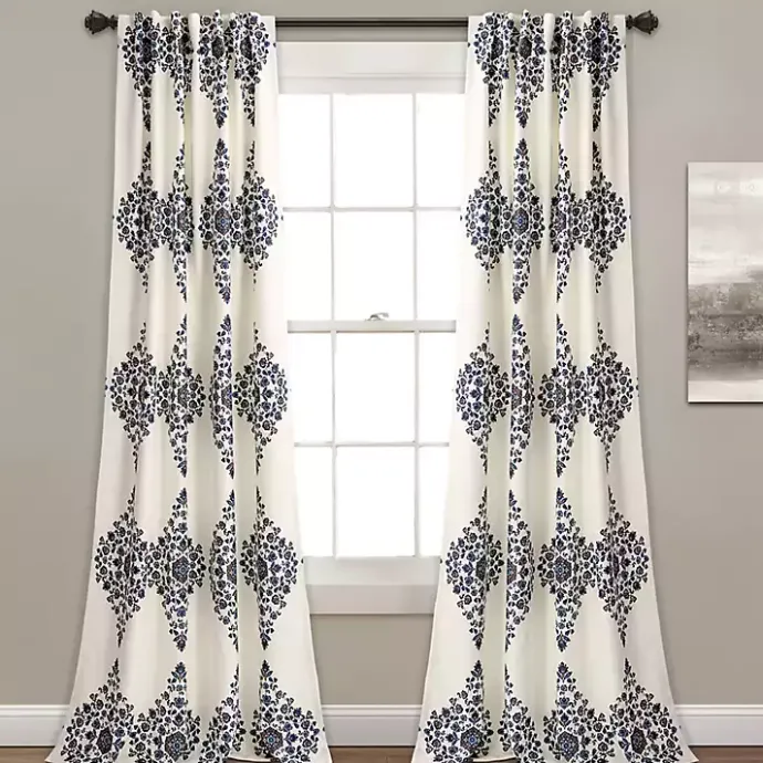 Best Kirklands Home Cream Keya Medallion Curtain Panel Set, 84 in.