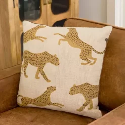 Outlet Kirklands Home Cream Leopard Throw Pillow