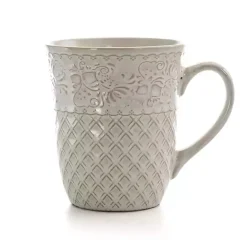 Discount Kirklands Home Cream Lotus Pattern 16-pc. Square Dinnerware Set Ivory