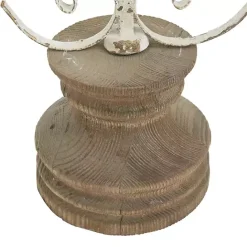 Discount Kirklands Home Cream Metal Ornate Cross Tabletop Sculpture White