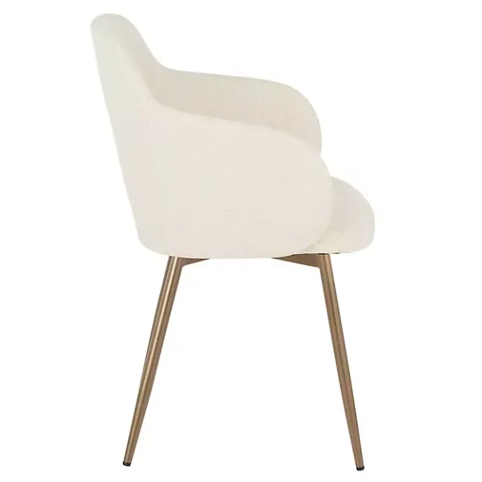 Kirklands Home Cream Modern Accent Chairs, Set of 2 White