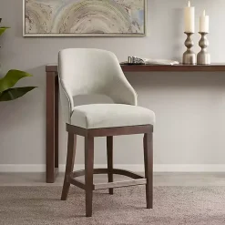 Sale Kirklands Home Cream Open Back Swivel Base Counter Stool White