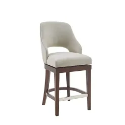 Sale Kirklands Home Cream Open Back Swivel Base Counter Stool White