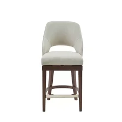 Sale Kirklands Home Cream Open Back Swivel Base Counter Stool White