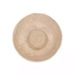 Best Kirklands Home Cream Paper Mache Footed Decorative Bowl White