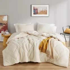 Outlet Kirklands Home Cream Quilted Teddy 2-pc. Twin Comforter Set Ivory