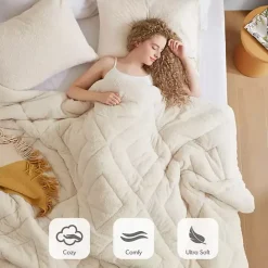 Outlet Kirklands Home Cream Quilted Teddy 2-pc. Twin Comforter Set Ivory