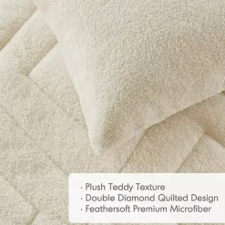 Outlet Kirklands Home Cream Quilted Teddy 2-pc. Twin Comforter Set Ivory