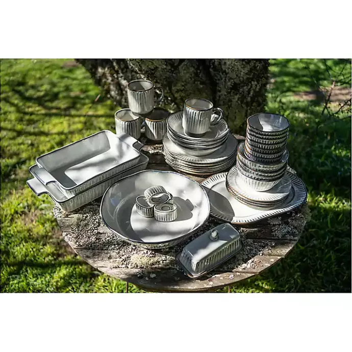 Clearance Kirklands Home Cream Scalloped Clay 2-pc. Serveware Set Ivory