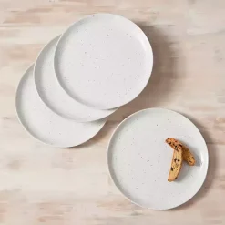 Clearance Kirklands Home Cream Simple Things Dinner Plates, Set of 4 Ivory