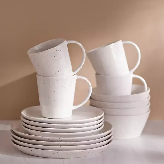 Clearance Kirklands Home Cream Simple Things Dinner Plates, Set of 4 Ivory