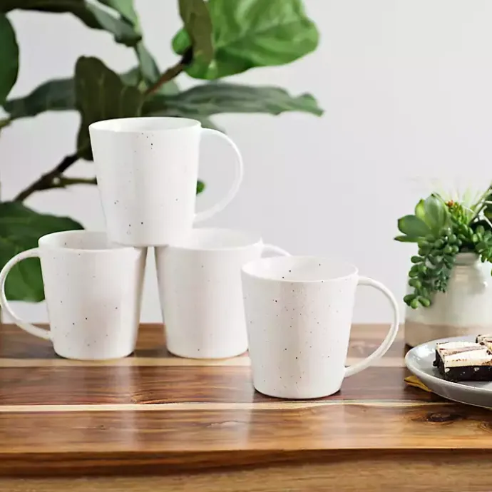 Best Kirklands Home Cream Simple Things Mugs, Set of 4 Ivory