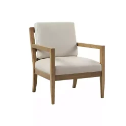 Clearance Kirklands Home Cream Slatted Wood Accent Chair White