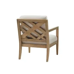 Clearance Kirklands Home Cream Slatted Wood Accent Chair White