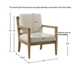Clearance Kirklands Home Cream Slatted Wood Accent Chair White
