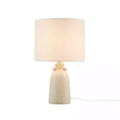Clearance Kirklands Home Cream Speckled Ceramic Table Lamp White