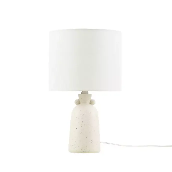 Clearance Kirklands Home Cream Speckled Ceramic Table Lamp White