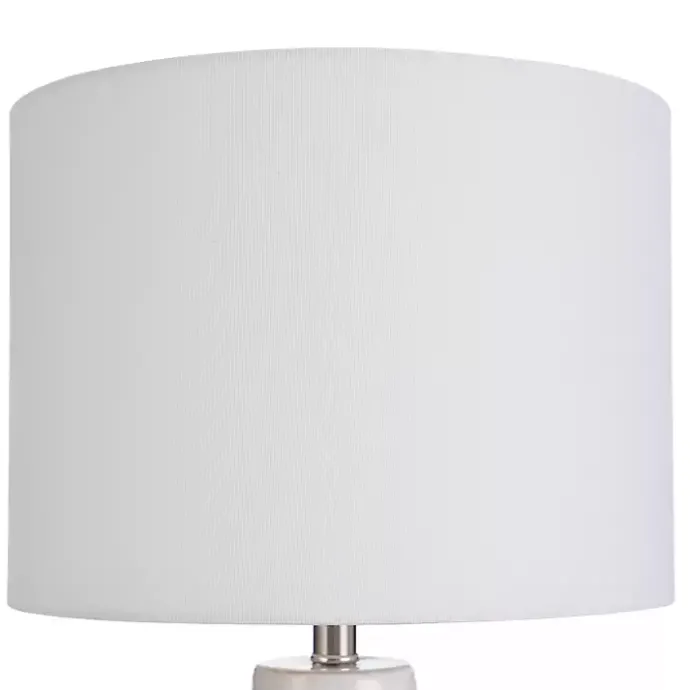 Discount Kirklands Home Cream Speckled Two Tone Table Lamp White