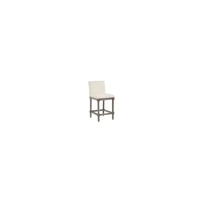 Clearance Kirklands Home Cream Spindle Legs Counter Stool Ivory