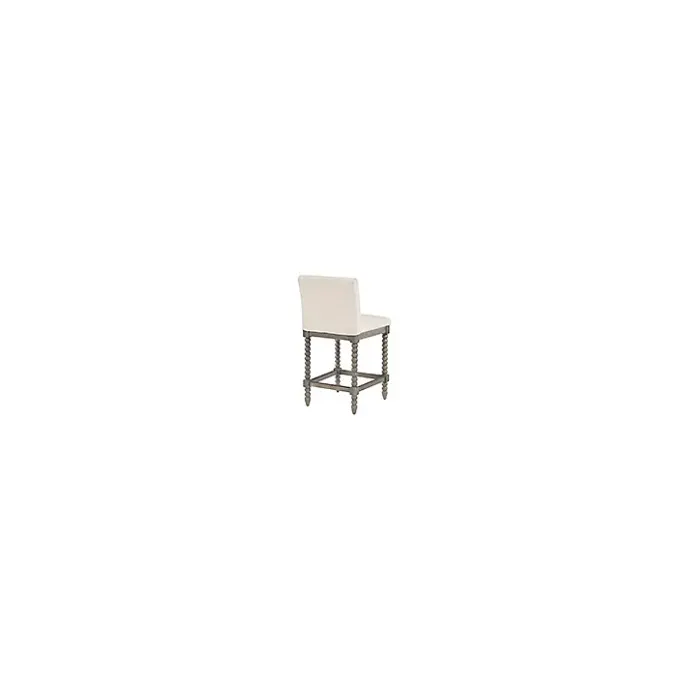 Clearance Kirklands Home Cream Spindle Legs Counter Stool Ivory