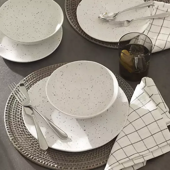 Kirklands Home Cream Terrazzo 12-pc. Melamine Dinnerware Set Ivory