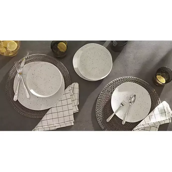 Kirklands Home Cream Terrazzo 12-pc. Melamine Dinnerware Set Ivory