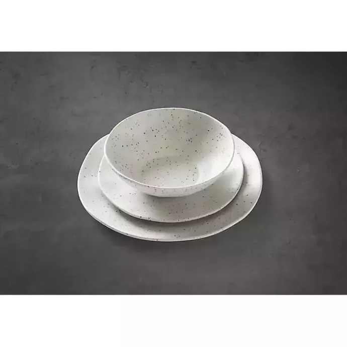 Kirklands Home Cream Terrazzo 12-pc. Melamine Dinnerware Set Ivory