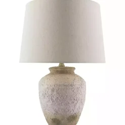 Best Kirklands Home Cream Textured Ceramic Lia Table Lamp Ivory