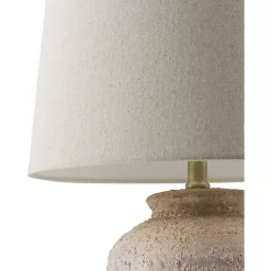 Best Kirklands Home Cream Textured Ceramic Lia Table Lamp Ivory