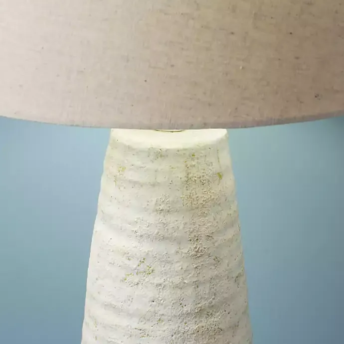 Discount Kirklands Home Cream Textured Maggie Table Lamp Tan