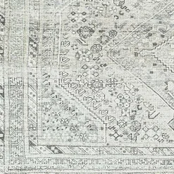 Best Kirklands Home Cream Traditional Washable Area Rug, 8x12 Ivory