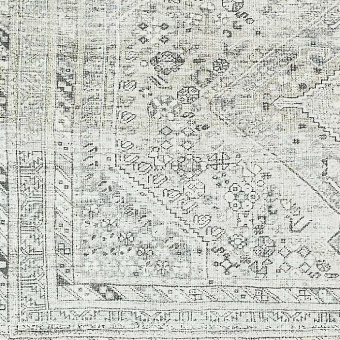 Best Kirklands Home Cream Traditional Washable Area Rug, 8x12 Ivory