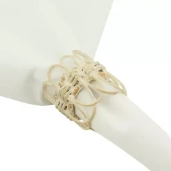 Best Kirklands Home Cream Twisted Rattan Napkin Rings, Set of 4 White