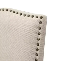 Sale Kirklands Home Cream Upholstered Armless Dining Chairs, Set of 2 Ivory