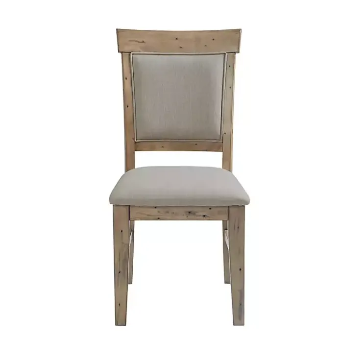 Hot Kirklands Home Cream Upholstered Rustic Dining Chairs, Set of 2 Tan