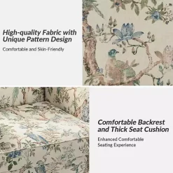 New Kirklands Home Cream Vintage Birds Traditional Accent Chair