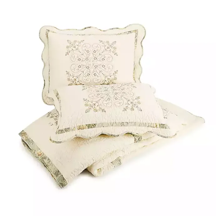 Discount Kirklands Home Cream Vintage Treasure King Bedspread