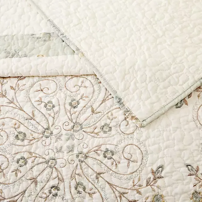 Discount Kirklands Home Cream Vintage Treasure King Bedspread