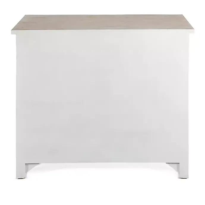 Sale Kirklands Home Cream Washed Wood Carved Door Cabinet Tan