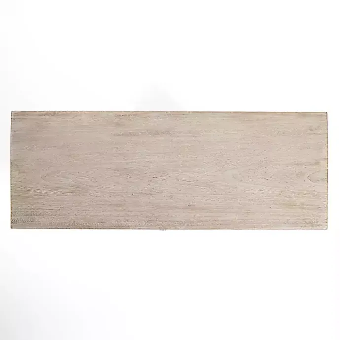 Sale Kirklands Home Cream Washed Wood Carved Door Cabinet Tan