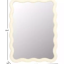 Best Kirklands Home Cream Wavy Izara Wall Mirror