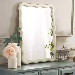 Best Kirklands Home Cream Wavy Izara Wall Mirror