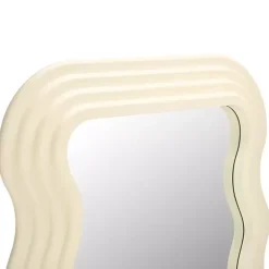 Discount Kirklands Home Cream Wavy Mayha Leaner Mirror White