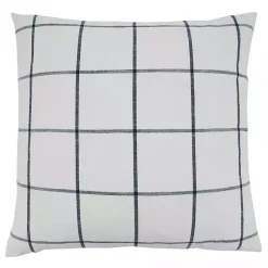 Hot Kirklands Home Cream White Large Checked Throw Pillow
